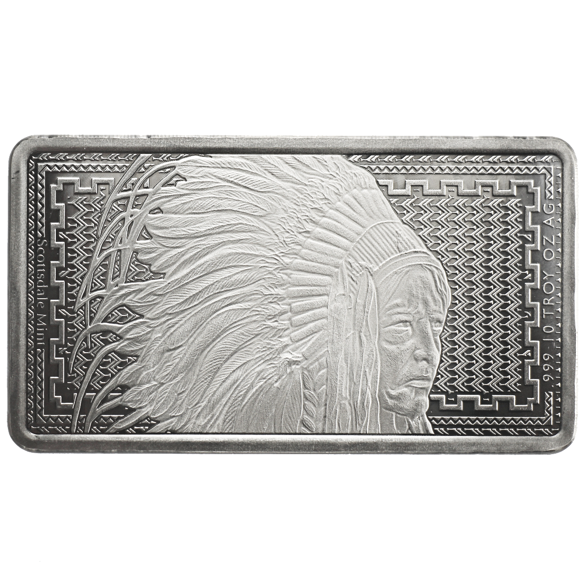 10 Ounce Silver Buffalo Bar Scottsdale Mint