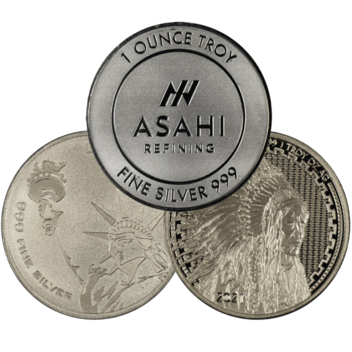 1 Ounce Silver Asahi Round