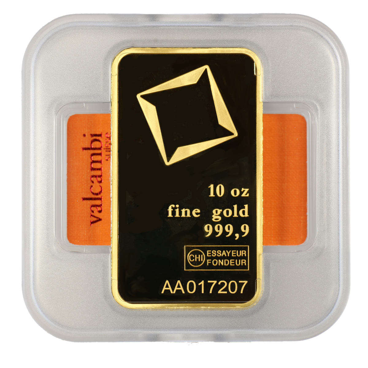 10 oz Gold Bar Valcambi Suisse (w/Assay)