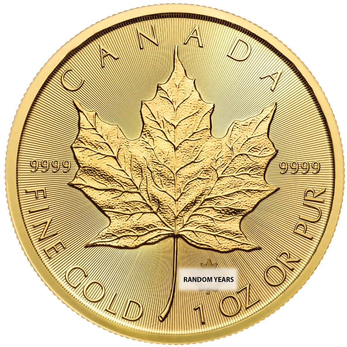1 Ounce Gold Canadian Maple Leaf (Random Year)