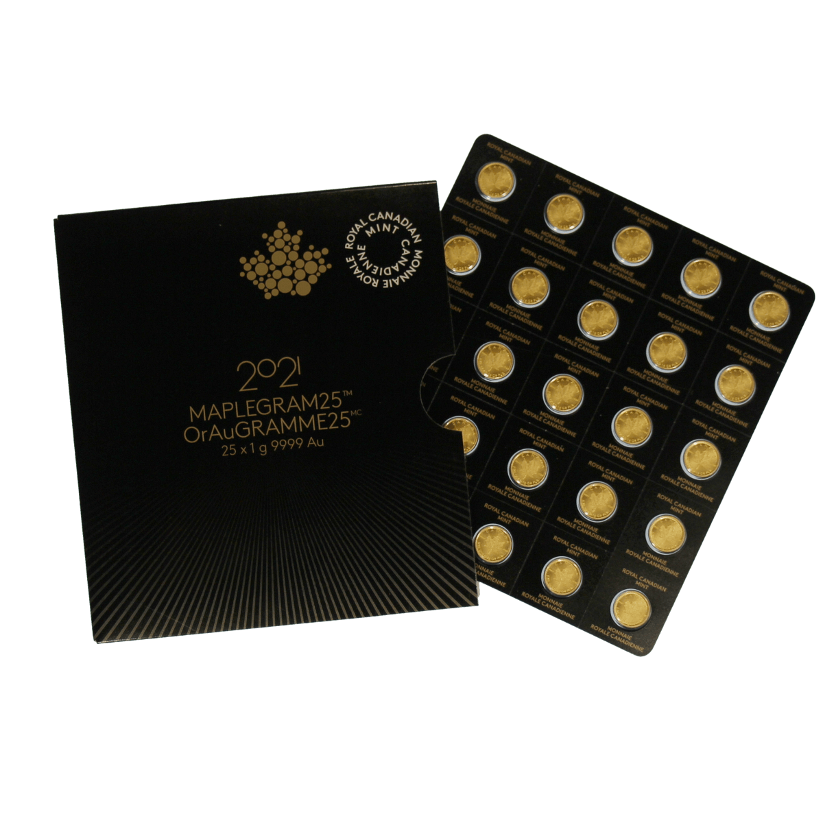 2021 25 Gram Canadian Gold MapleGram