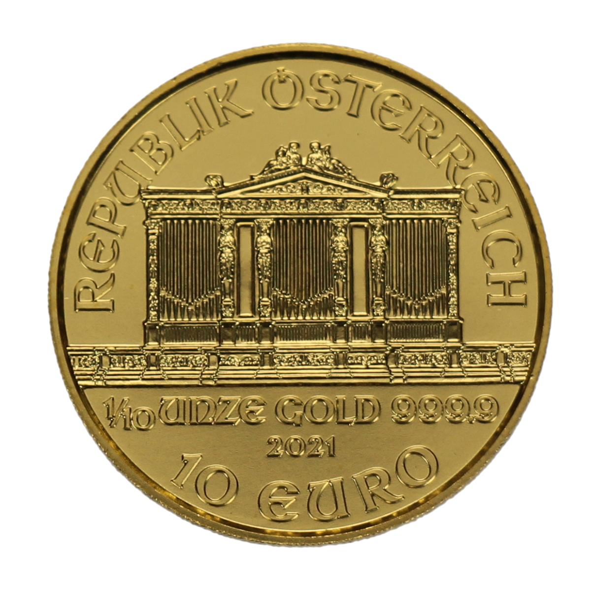 1/10 Ounce Gold Austrian Philharmonic 2021