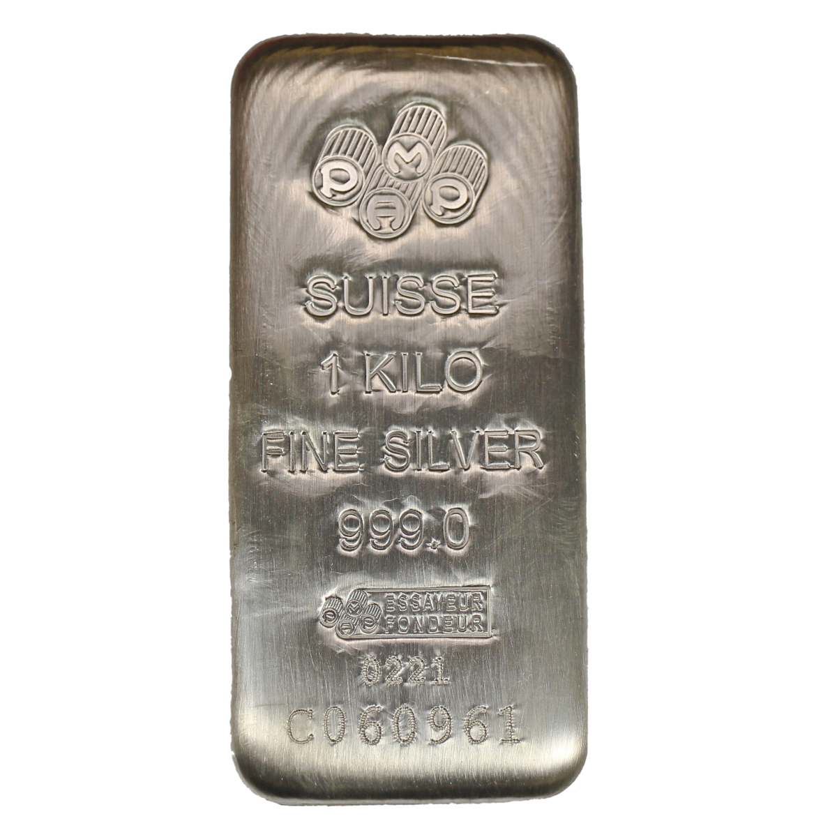 1 Kilo PAMP Suisse Silver Bar (New with Assay)