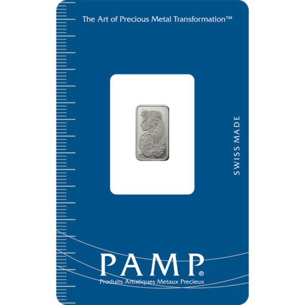 1 Gram Pamp Suisse Fortuna Platinum Bar (New with Assay)