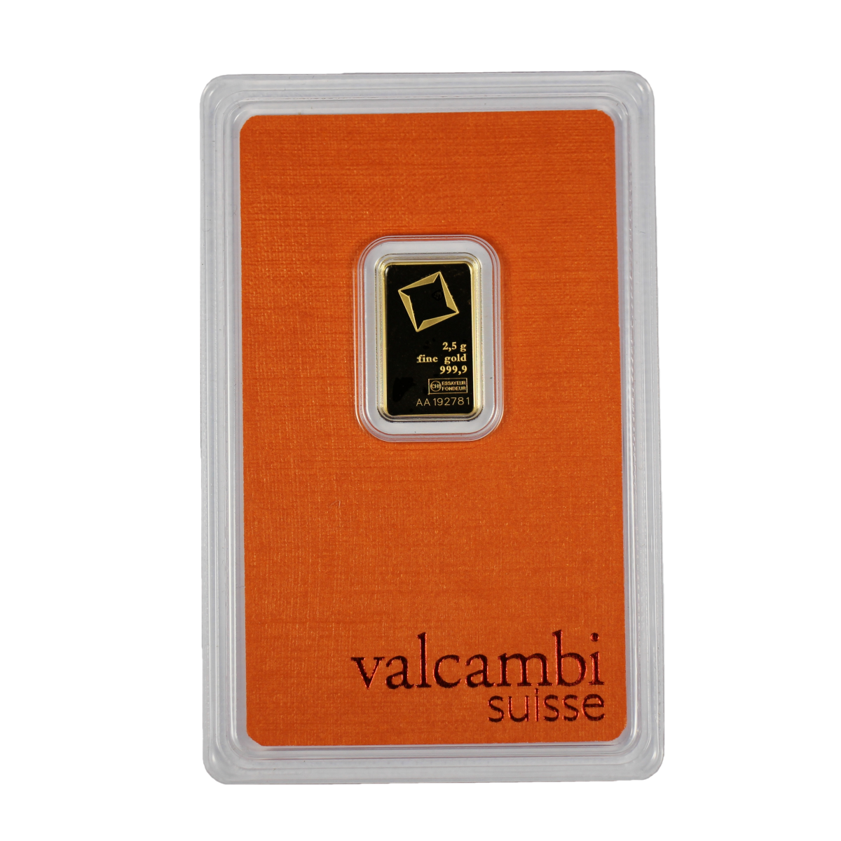 2.5 Gram Valcambi Gold Bar (New with Assay)