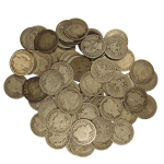 90% US Silver Barber Quarters Average Circulated (In Increments of $1 Face Value)