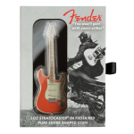 1 Ounce Silver Fender Stratocaster Guitar in Fiesta Red Solomon Islands $2 2022