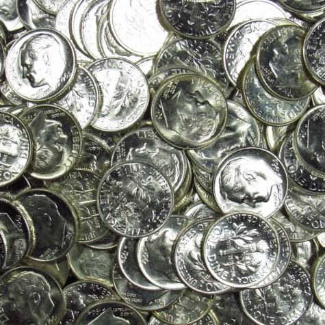 90% US Silver BU Roosevelt Dimes (In Increments of $1 Face Value)