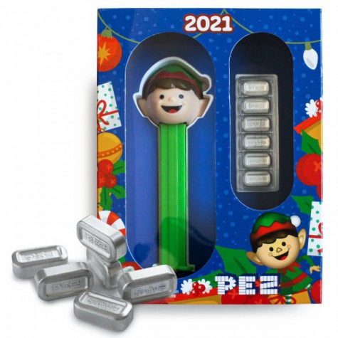 6 x 5 Gram PEZ Pure Silver Wafer Elf Gift Set