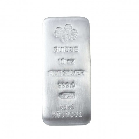 10 Ounce Silver PAMP Bar