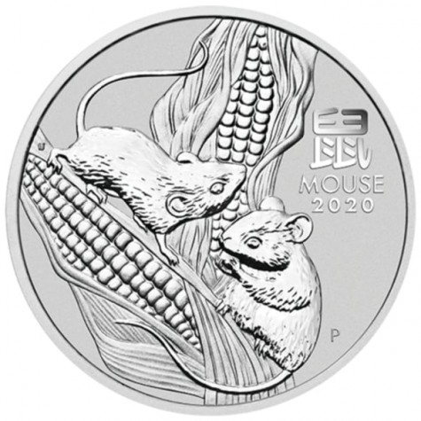 1 Ounce Silver Australian Lunar Mouse 2020