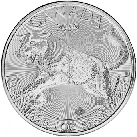 1 Ounce Silver Canadian Cougar 2016 