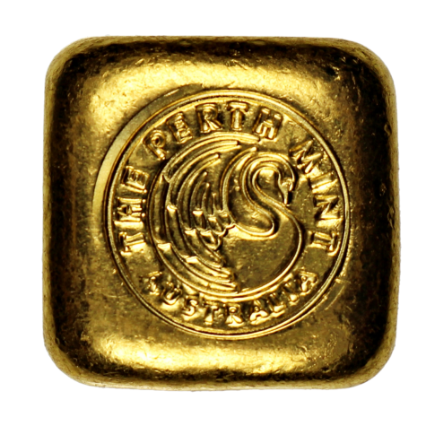 1 Ounce Gold Perth Mint Cast Button Bar
