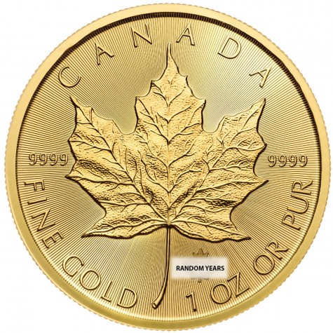 1 Ounce Gold Canadian Maple Leaf (Random Year)