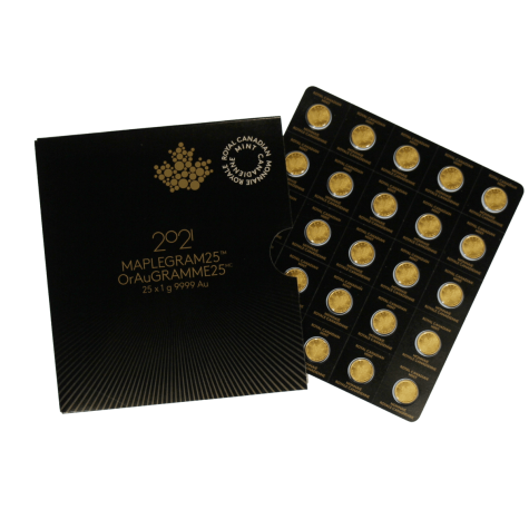 25 Gram Canadian Gold MapleGram Random Year