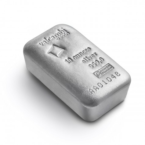 10 Ounce Silver Valcambi Bar