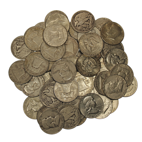 90% Silver Half Dollars (Circulated - In Increments of $1 Face Value)