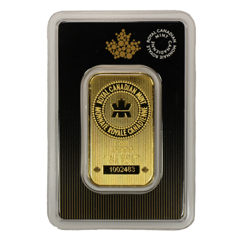 1 oz RCM Gold Bar - Royal Canadian Mint (In Assay)