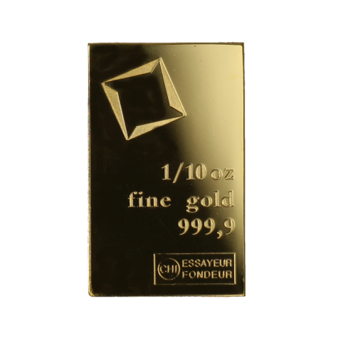 1/10 Ounce Gold Valcambi Suisse Bar