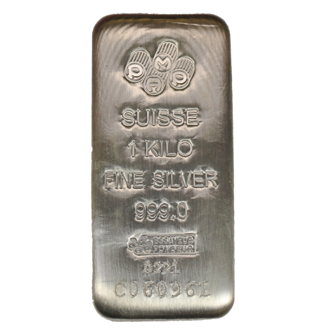 1 Kilo PAMP Suisse Silver Bar (New with Assay)