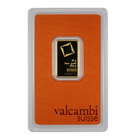 10 Gram Valcambi Gold Bar (New with Assay)