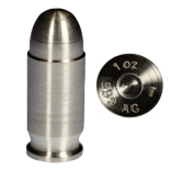 1 Ounce Silver Bullet .45 Caliber ACP